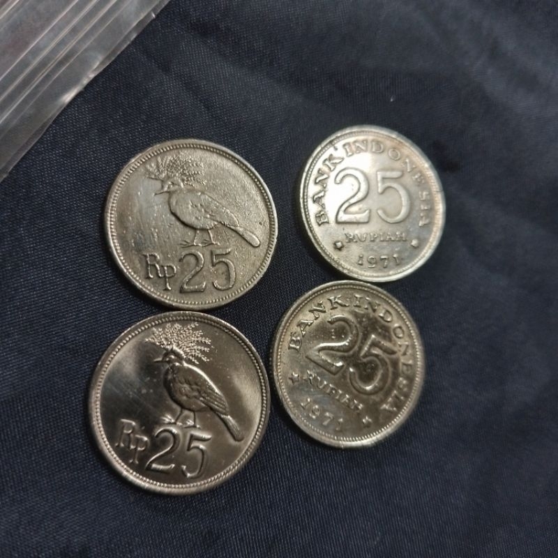 mahar koin 25 Rupiah 1971 koin Indonesia original