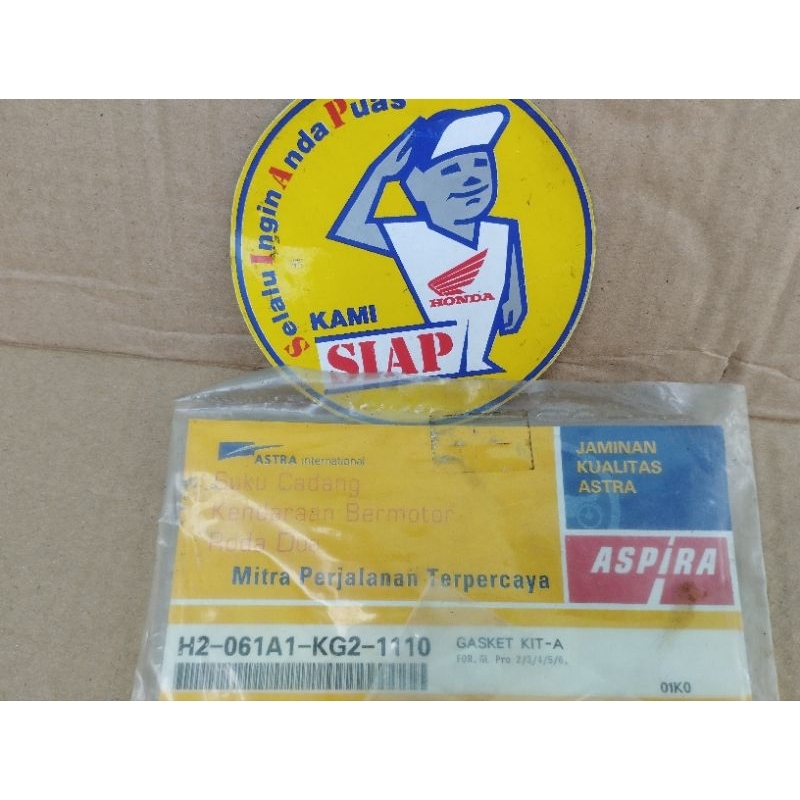 Gasket Kit A Topset Top Set Paking Perpak Blok Block Silinder Cylinder Head Cop Kop Honda Gl Max Gl 