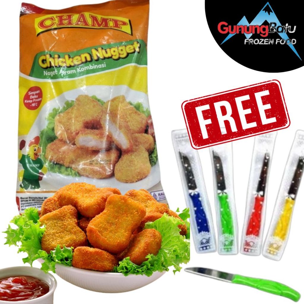 

CHAMP CHICKEN NUGGET 900GR (NAGET AYAM KOMBINASI)