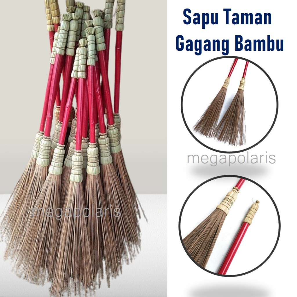 SAPU LIDI TAMAN, SAPU GAGANG BAMBU PREMIUM, SAPU LIDI TEBAL