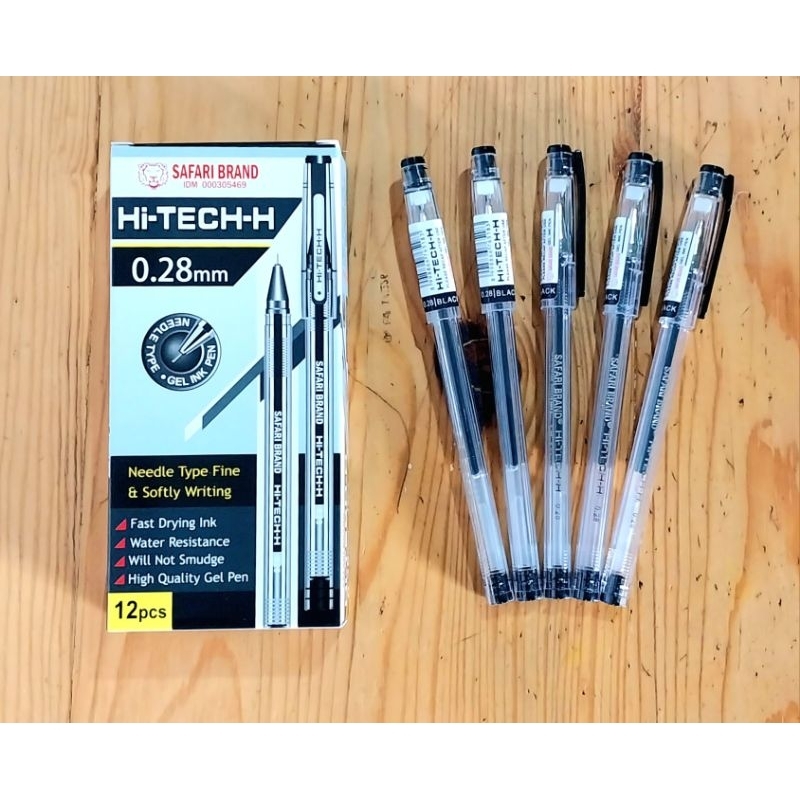 

BOLPEN HI TECH H 0.28mm SAFARI HITAM / 1 PACK 12 PCS