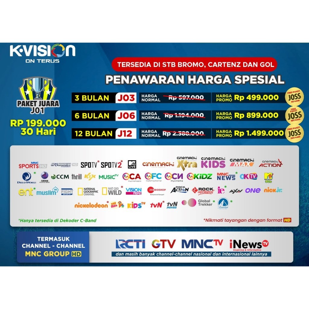 Voucher Kvision Paket Juara K-vision