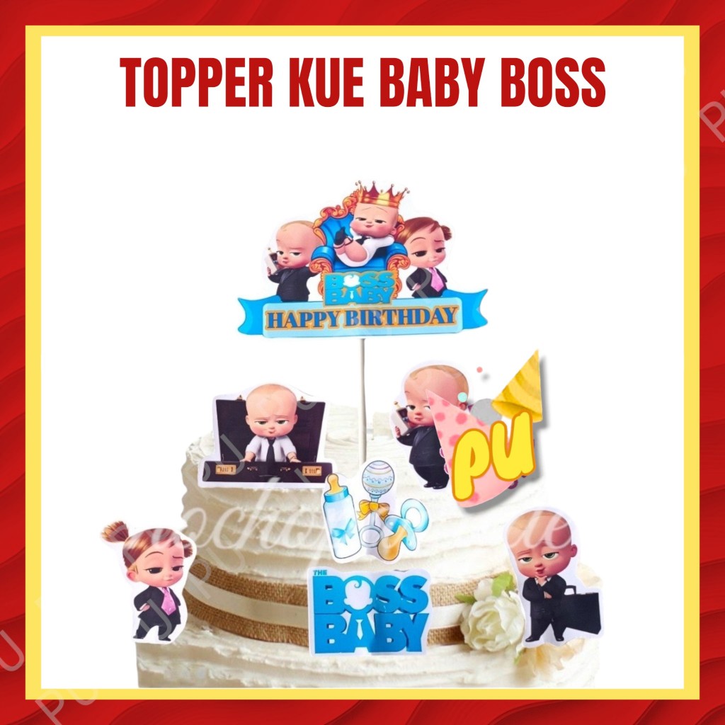 Topper BABY BOSS / Hiasan Kue Baby Boss