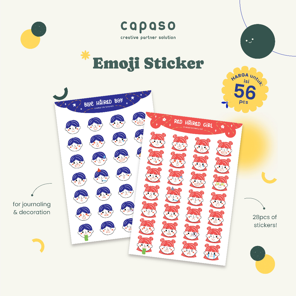 

Stiker Emoji / Sticker Ekspresi / Face Sticker Lucu Boys and Girls