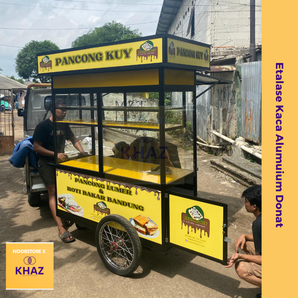Gerobak Aluminium Kue Pancong/Roti Bakar P150