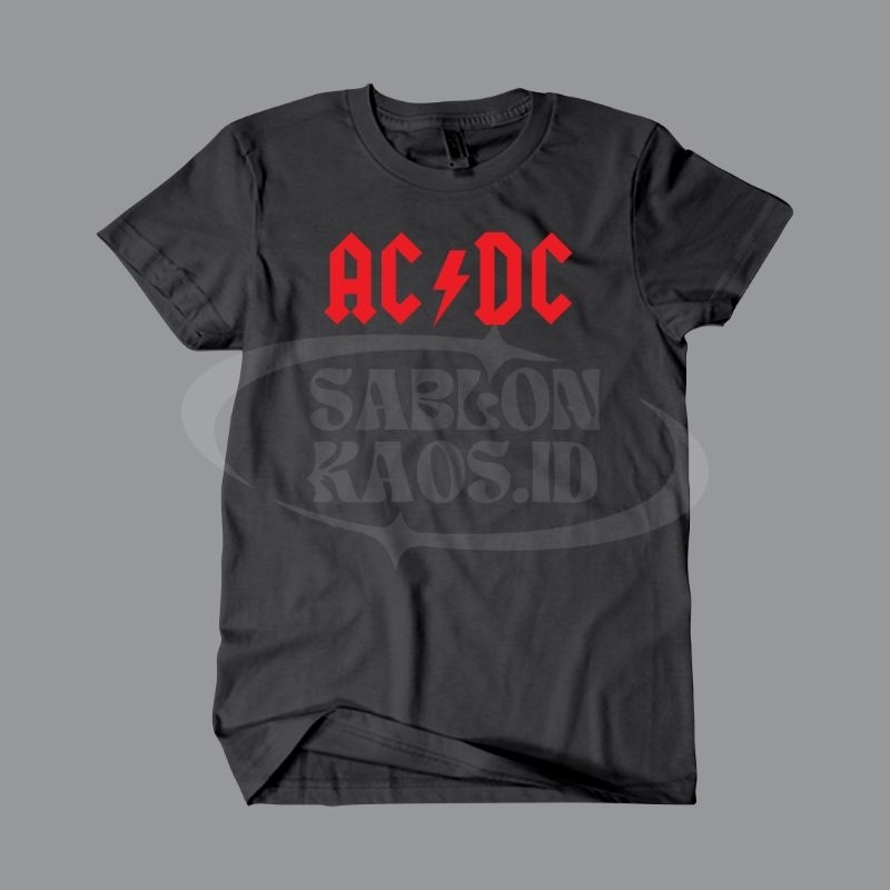 Tshirt Baju Kaos ACDC Logo / Kaos Logo Acdc / Kaos Band / Kaos Music / Kaos Fans Acdc