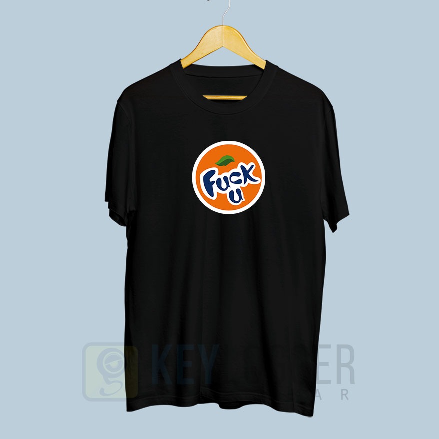 Baju Kaos Plesetan Lucu Unik Logo Merek Fanta 66