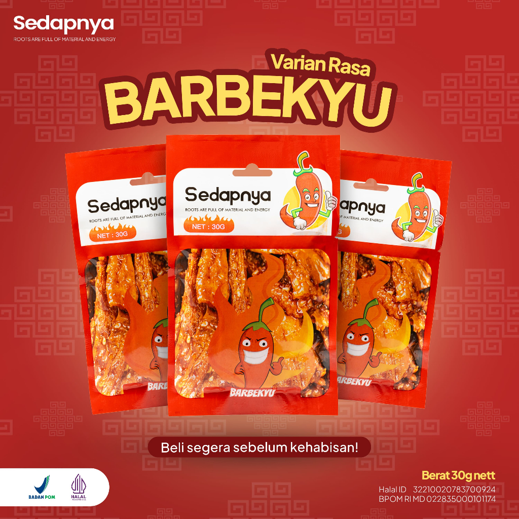 

10pc 30gr sedapnya snack viral gluten spicy sticks enak halal dan BPOM aman dikonsumsi dan bergizi