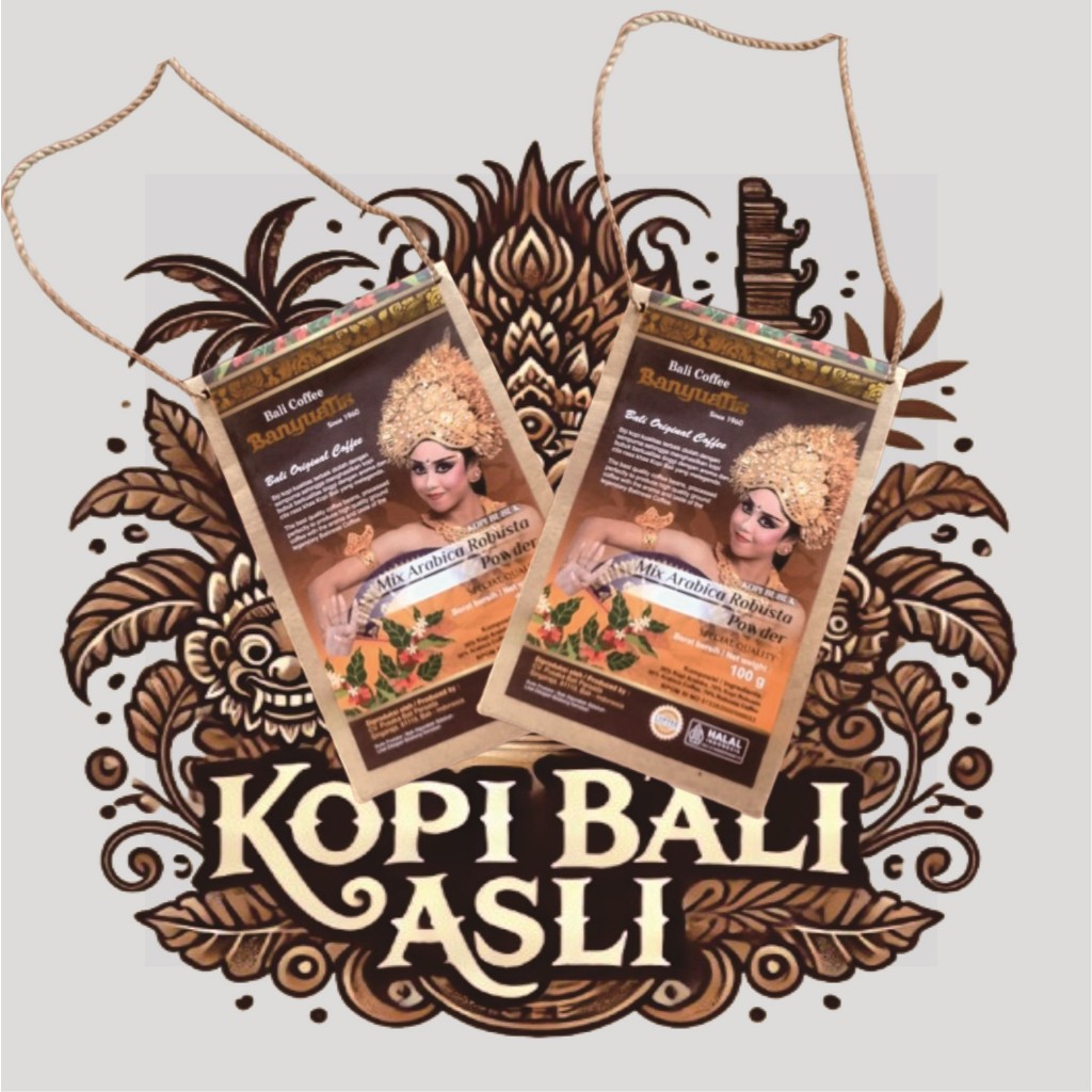 

Kopi Bali Banyuatis Mix Arabika Robusta Super Premium - Original Kopi Bali Cap Banyuatis