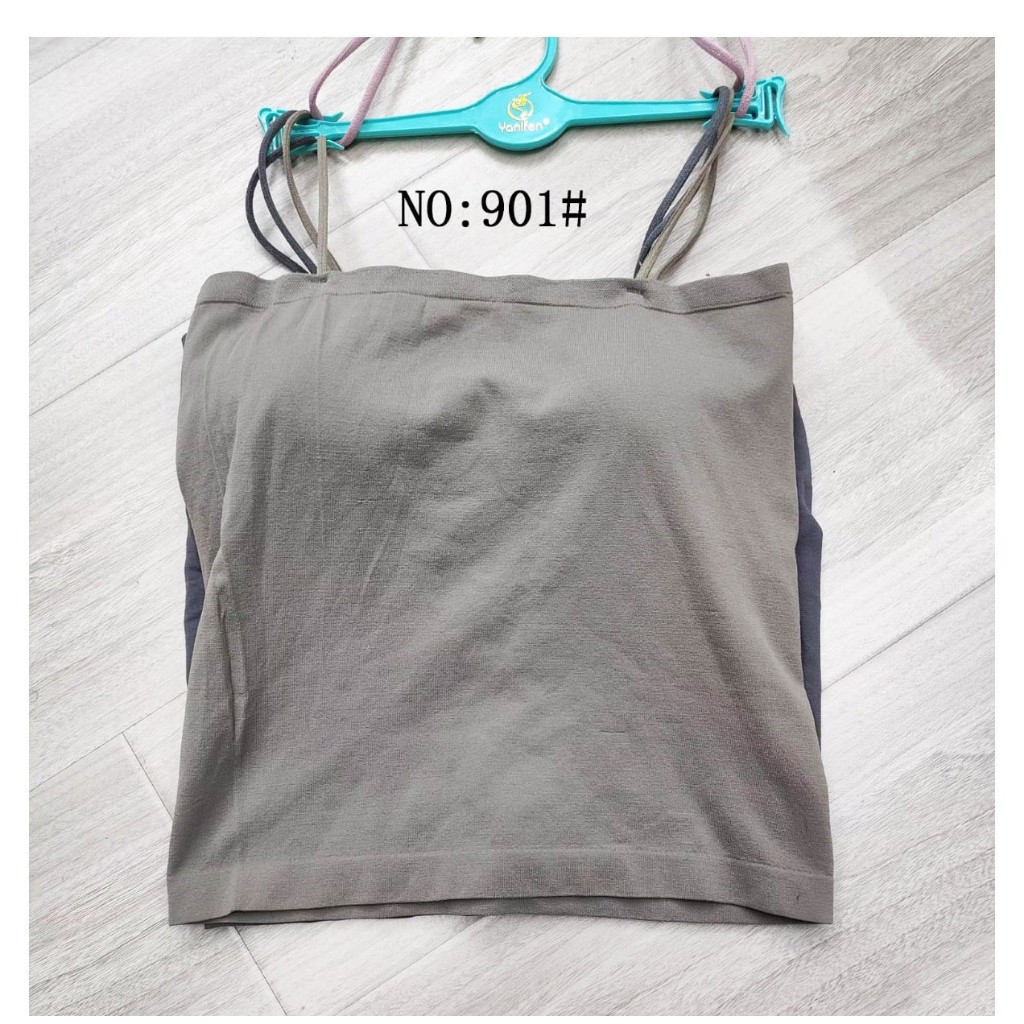 Tanktop Bra Tanpa Kawat Dengan Cup Busa Tipis Tali Spagheti