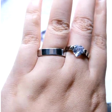 Cincin Couple Titanium Anti Karat Cincin Pasangan Lamaran Murah