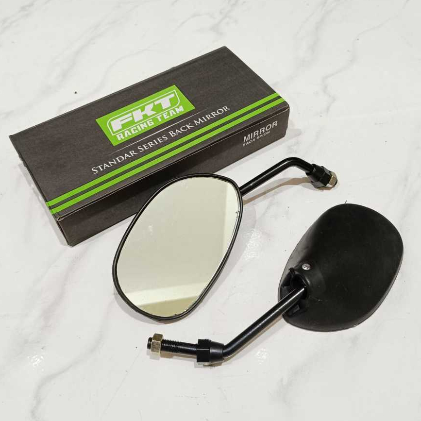 (COD) (HARGA SEPASANG) Spion Standart Model Grand Drat Honda UNIVERSAL tangkai 15 cm Hitam FKT / Kac