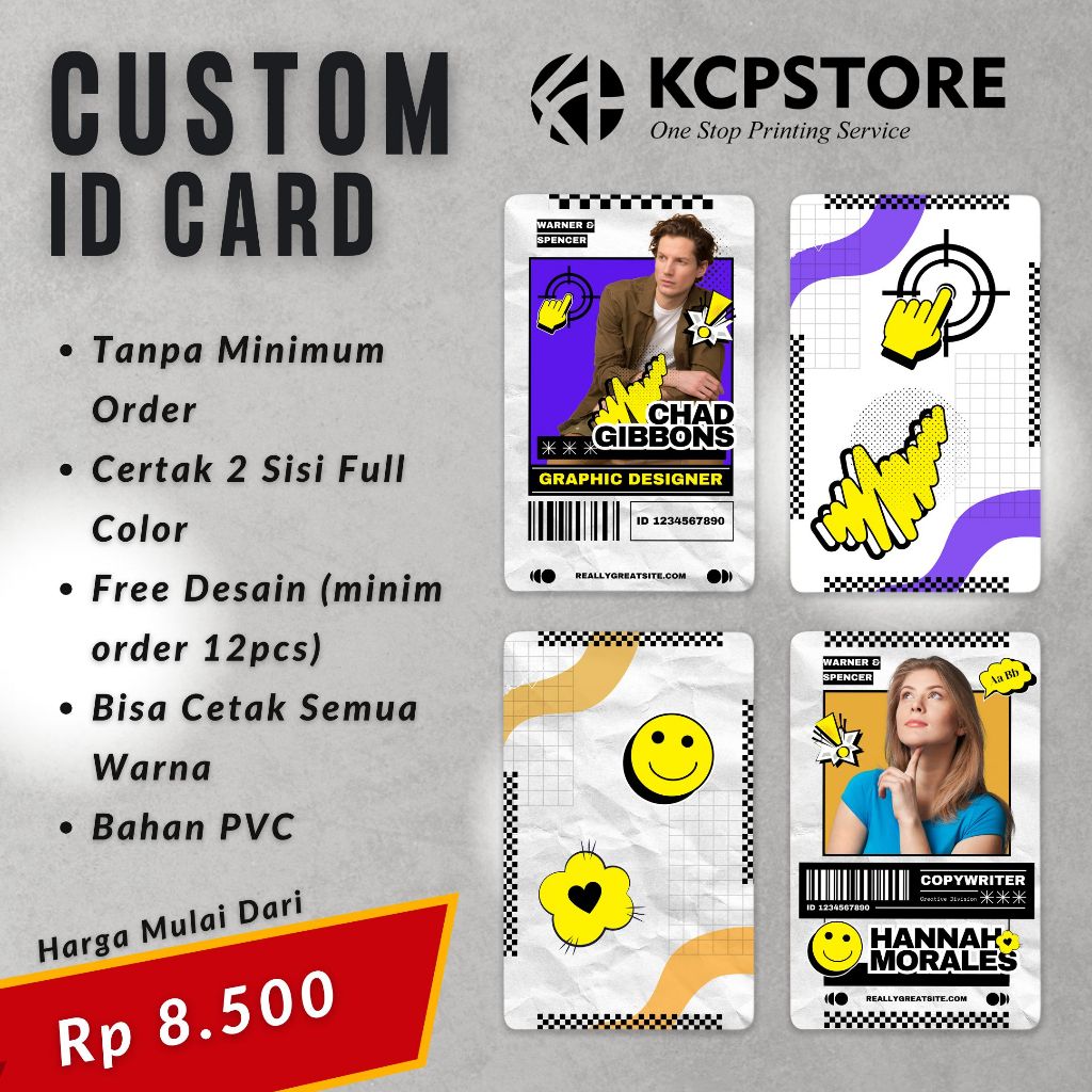 

ID Card Bahan PVC berkualitas cetak 2 sisi