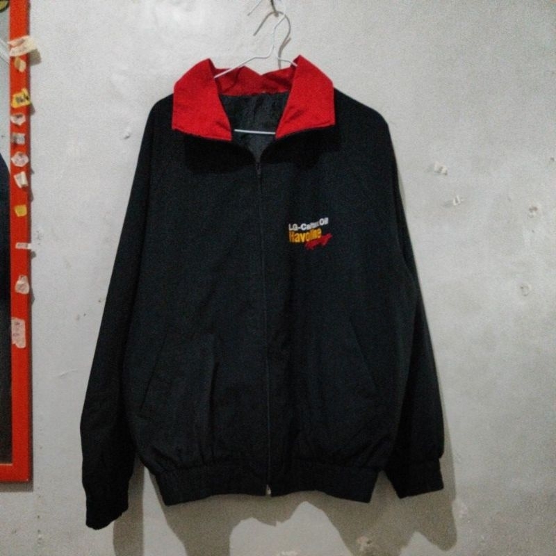 Jaket kasual caltex texaco oil havoline