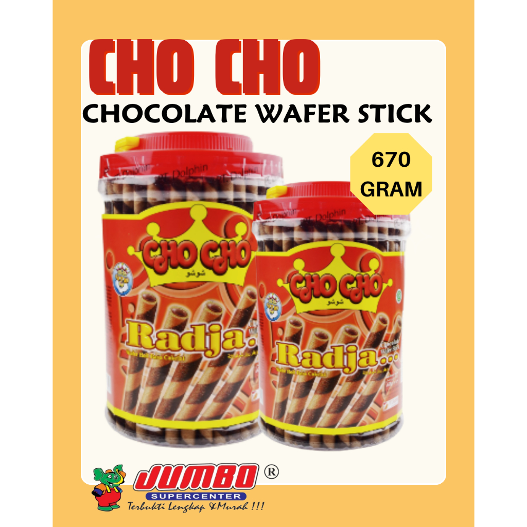 

Cho Cho Wafer Stick Coklat 670 gram/ Astor Raja Jumbo/ Snack - Kue Lebaran