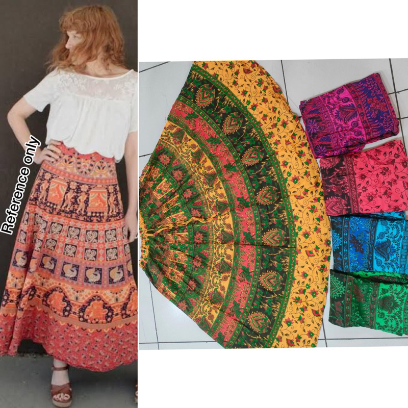 Rok india / rok etnik / rok thailand / rok lucu / india skirt rok gajah katun