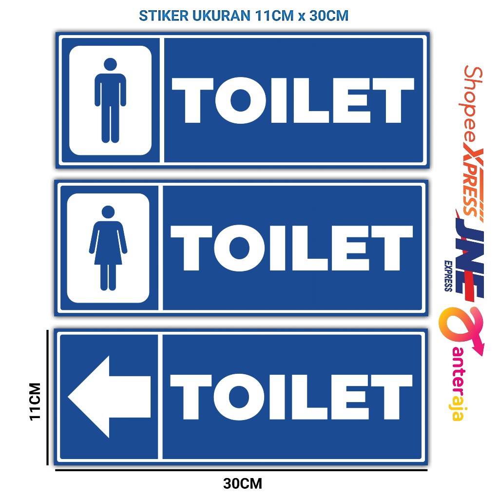 

STIKER STICKER PENUNJUK TOILET PENUNJUK WC UKURAN 11CM x 30CM TERMURAH