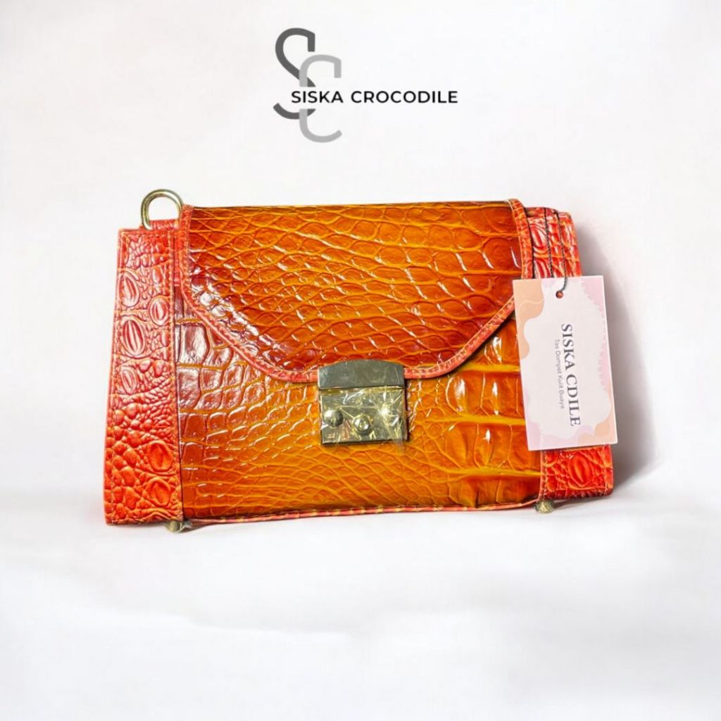 SC SISKA CROCODILE - Tas Luna Wanita Tas Selempang Wanita Tas Bahu Tas Jinjing Kulit Asli Merauke