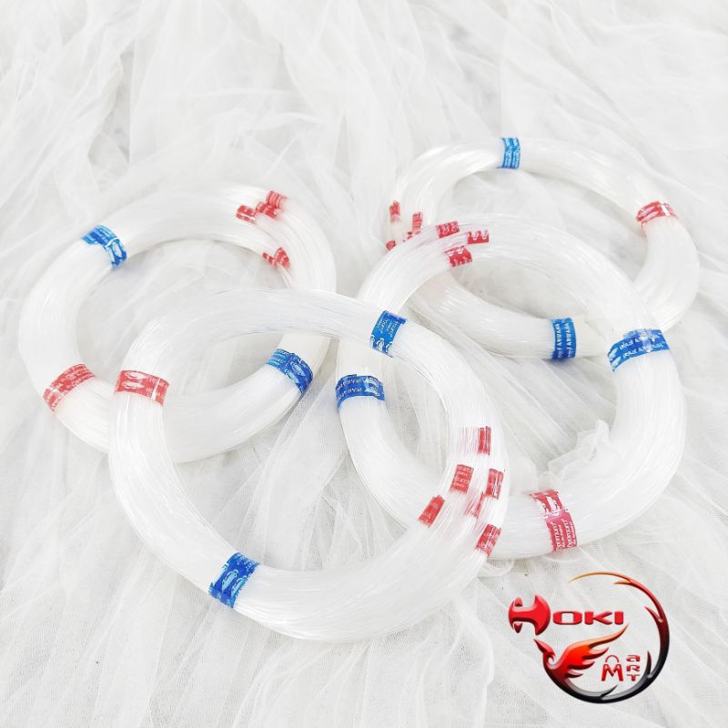Tali Senar Non Elastis / Tali Senar Pancing / Tali Kerajinan Tangan Manik Manik / Tali Bening Putih 