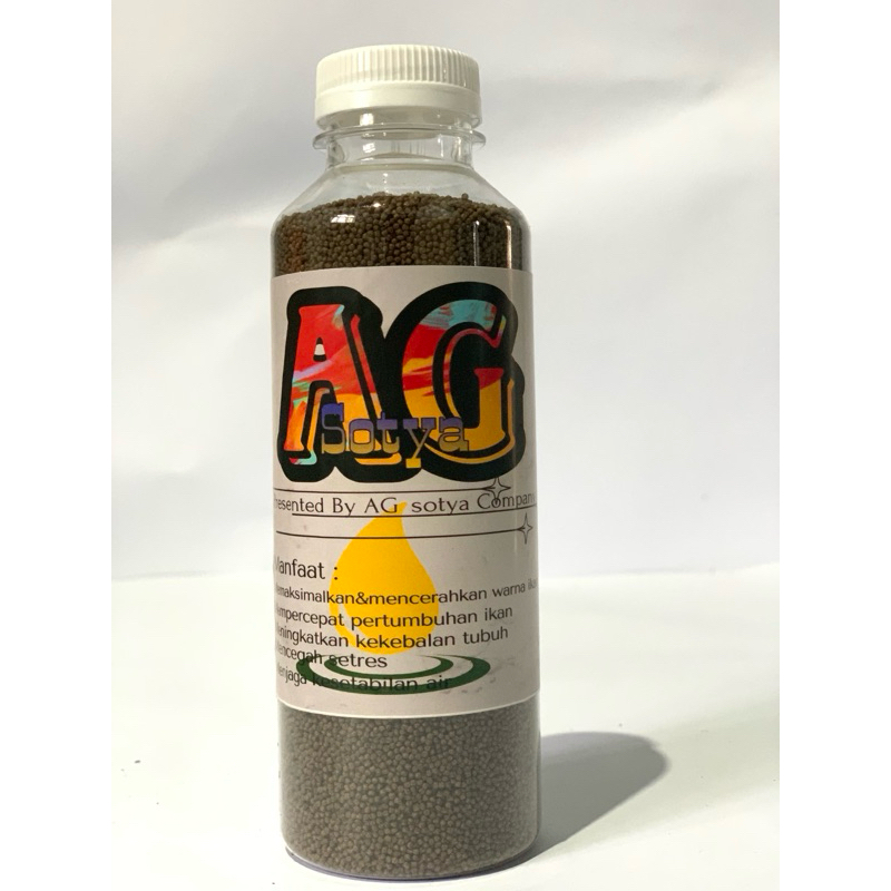 Pelet ikan kecil/Pelet ikan /PF 500/Pf 500 kemasan botol 250ml/Pelet ikan kecil/Pelet guppy molly/Pe