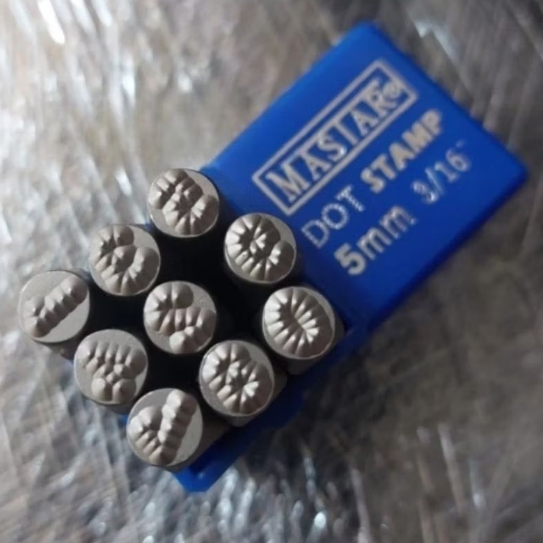 

Mastar Stamp 5 Mm 3/16" Angka Ketok Titik Bintik Dot Number Punch 9 Pc