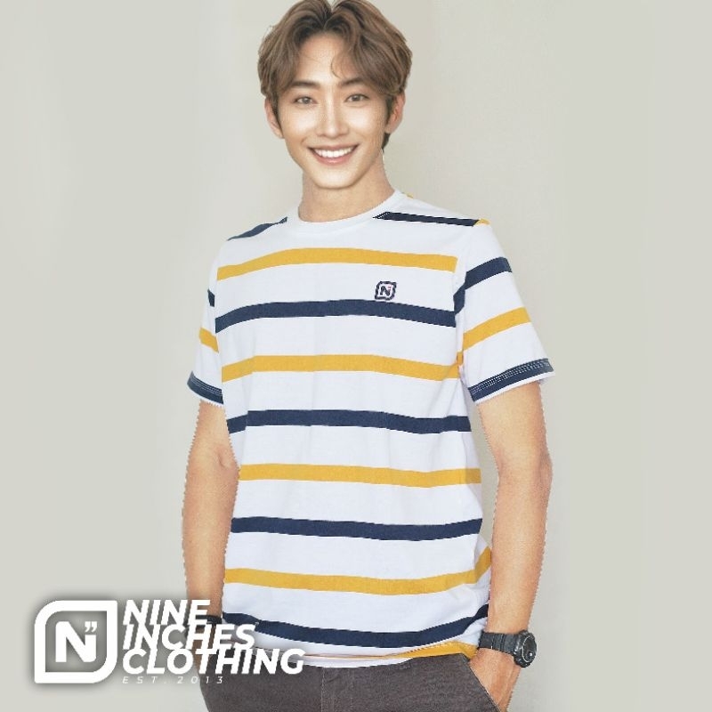 erky - Kaos Pria Salur Distro Premium 9 Nine Inches Original Baju Garis Garis