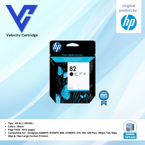 Tinta HP 82 Black Original
