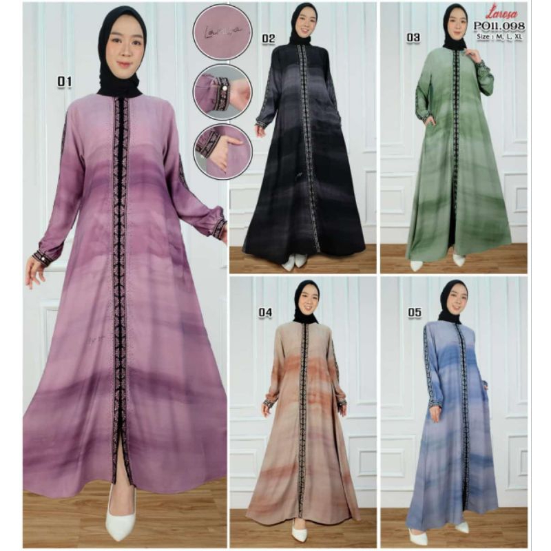 GAMIS LAROSA PRINTING ORIGINAL 11.098  /  GAMIS LAROSA BORDIR /  DRESS LAROSA BUSANA PRINTING MIX  B