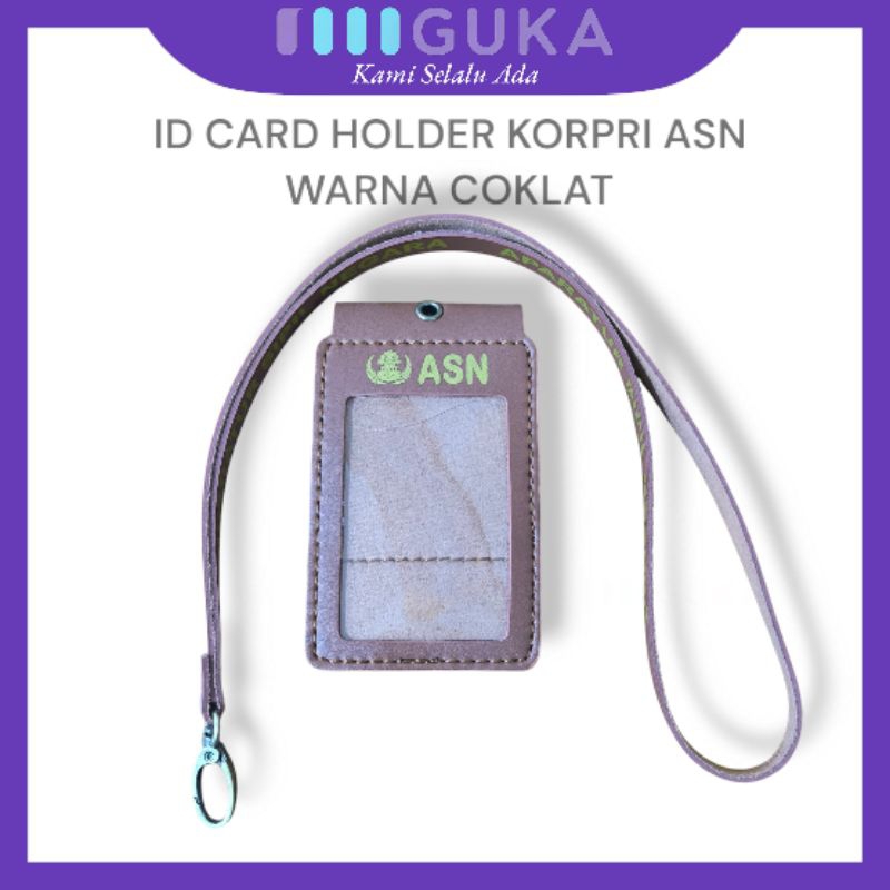 

id card holder KORPRI ASN warna coklat