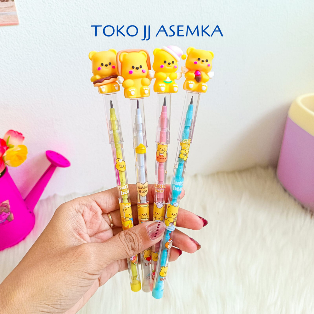 

PENSIL SUSUN BUTTER BEAR MN-1781 BENSIA LANTU PENCIL BISA DIISI ULANG MURAH GROSIR COD ATK ANAK