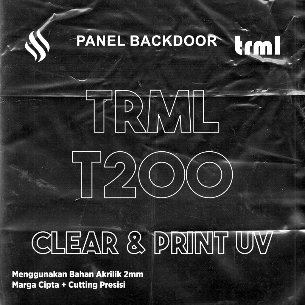 FFR.id Jual Akrilik Hiasan T200TRML Clear Motif Bisa Custom & COD