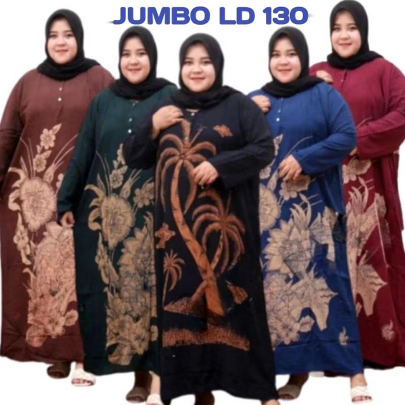 Gamis Super Jumbo LD 130 Daster Muslim Lengan Panjang Busui Bahan