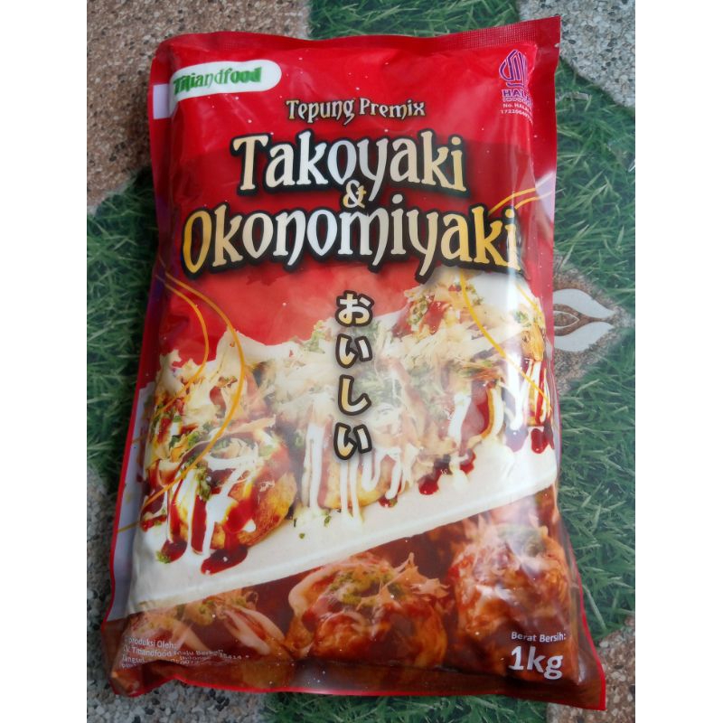 

Tepung Premix Takoyaki okonomiyaki 1kg Titiandfood tepung takoyaki instant murah halal