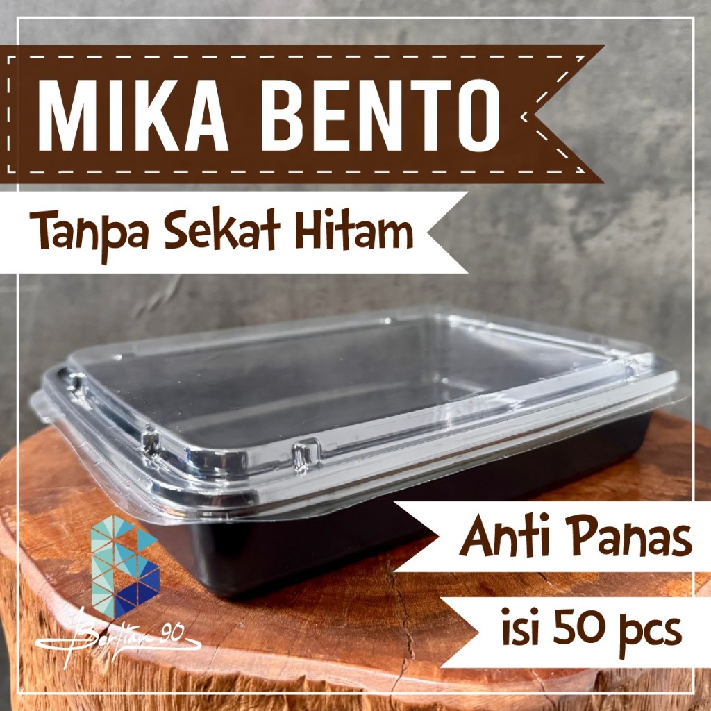 Mika Bento Tanpa Sekat Isi 50 - Bento Tanpa Sekat - Mika Bento Plastik