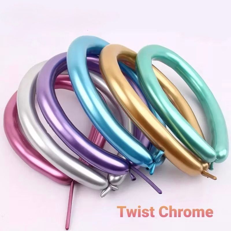 Balon Latex Twist Chrome (satuan)