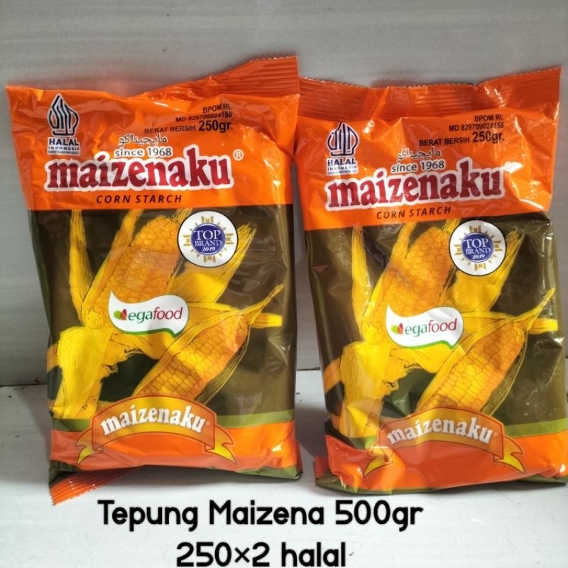 

Tepung Maizena maizenaku terjangkau Corn starch egafood ukuran (250gr×2): 500gr MURAH.