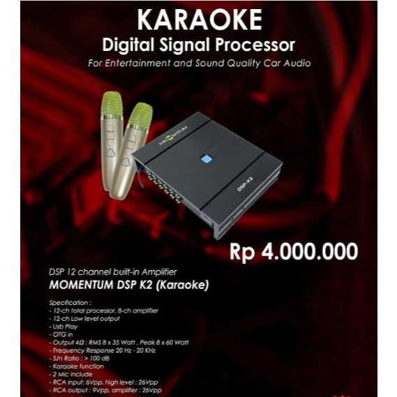 PROCESSOR DSP MOMENTUM DSP K2 WITH KARAOKE
