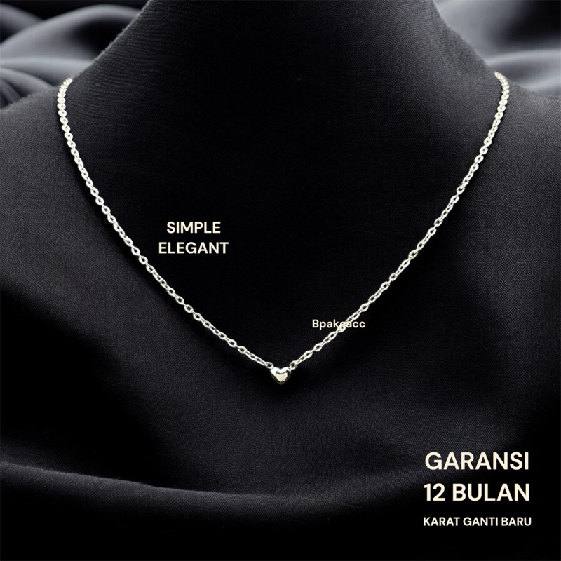 kalung cewek - kalung love - kalung titanium kecil