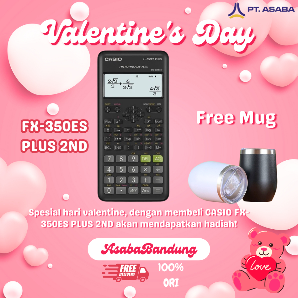 

Asaba Bandung - CASIO FX-350ES PLUS - Kalkulator Sekolah Kuliah - Scientific/Saintifik - 252 fungsi