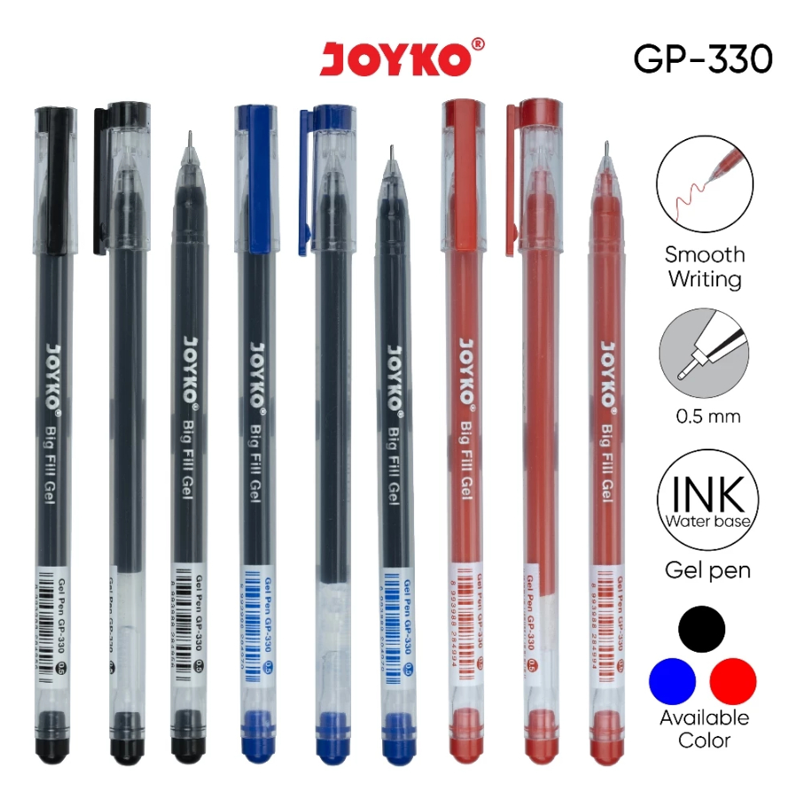 

Joyko - Gel Pen Pulpen Pena GP-330 Big Fill Gel 0.5 mm