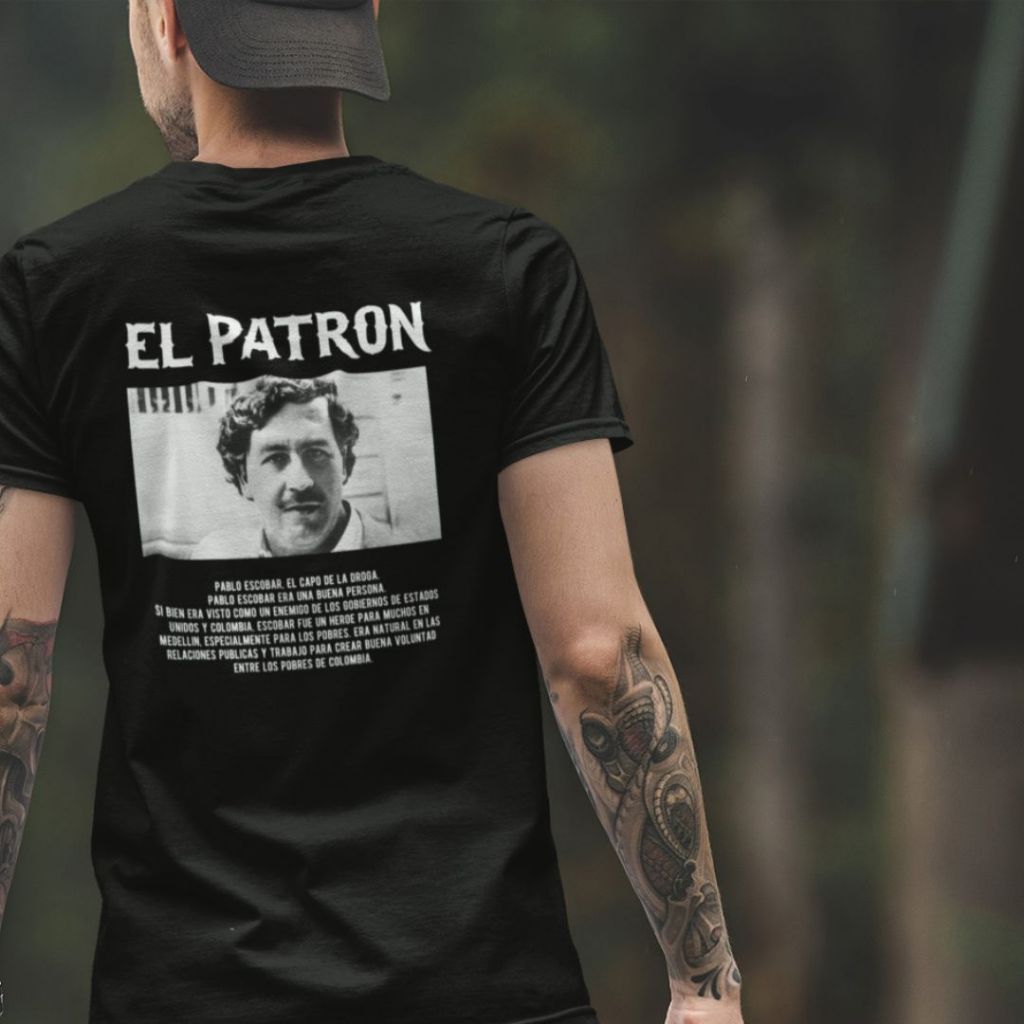 Kaos Pablo Escobar El Patron Vintage Classic Retro Cartel de Medellin