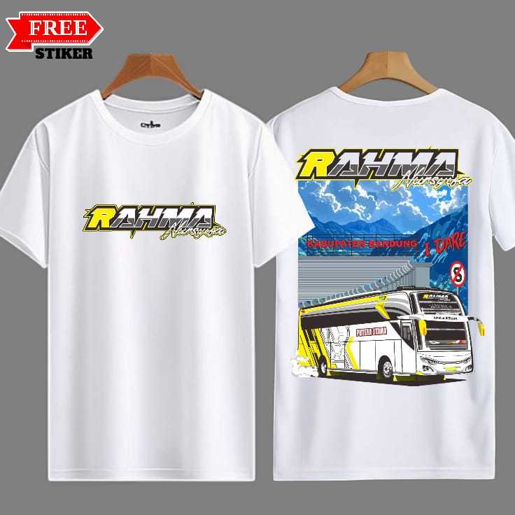 Baju Bus Anak RAHMA Nursyifa usia 1-12 Tahun Bahan Combed30s || kaos bus viral || baju bus mania ter