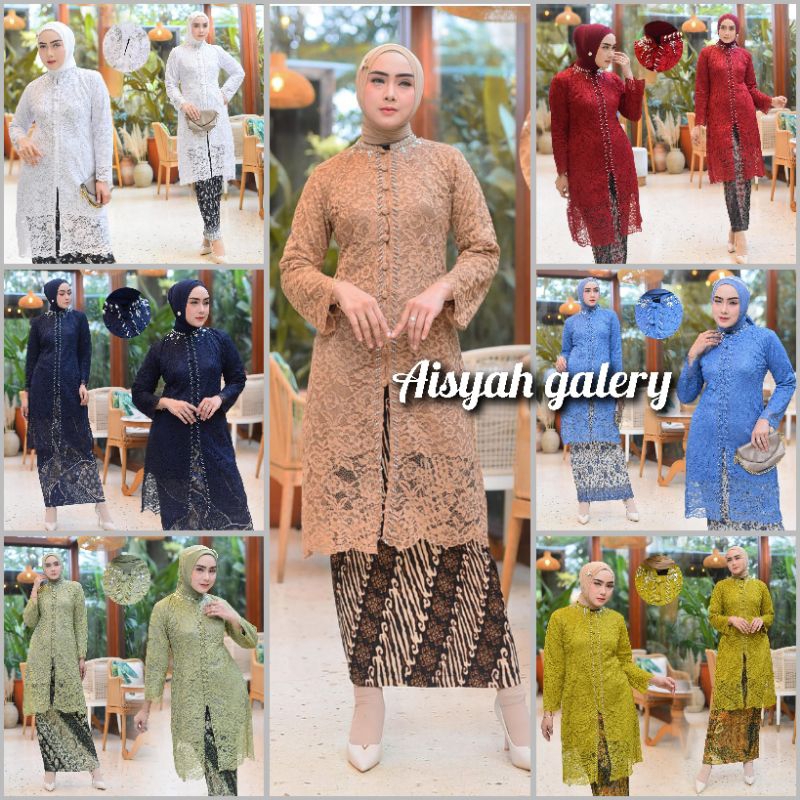 baju kebaya pesta kancing depan / baju kebaya busui / kebaya modern ibu pengantin