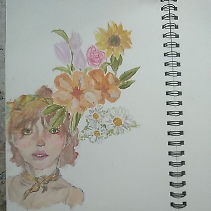 Flower Woman|| Kado Lukisan || Lukisan wajah || LukisanPribadiKado|| LukisanSeniPribadi  ||LukisanKu