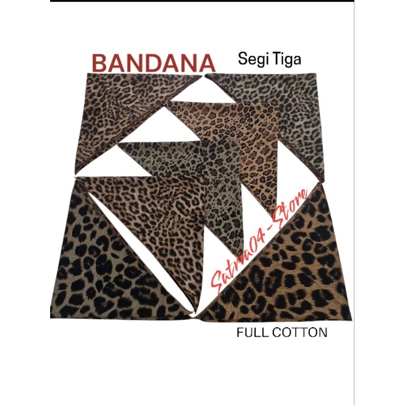 SCRARF SLAYER SEGITIGA MOTIF LEOPARD/BANDANA SYAL DASI WANITA