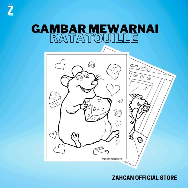 

Kertas Gambar Mewarnai A4 [ Ratatouille ]