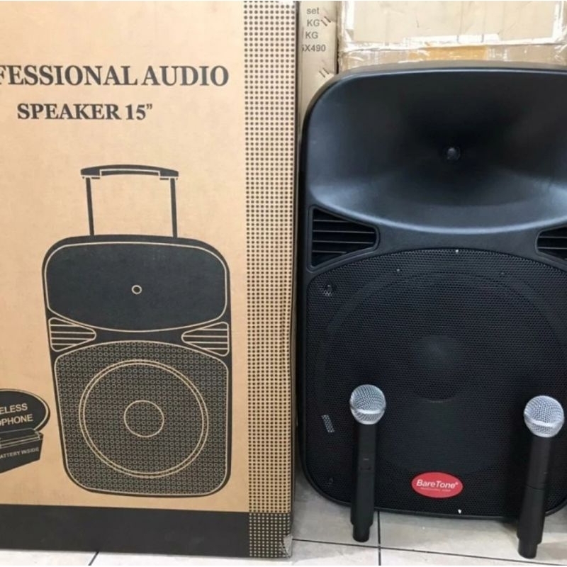 Paket speaker aktif baretone 15 mhwr 15 inch Bluetooth original speaker baretone