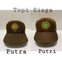 TOPI PRAMUKA BERGARIS KUNING