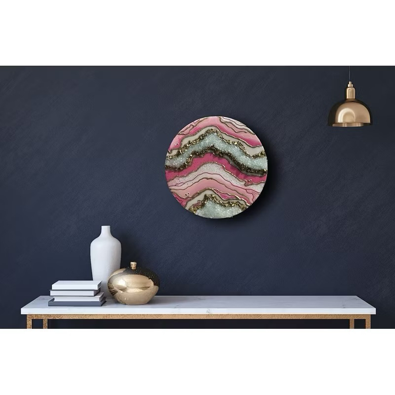 resin geode wall art lukisan dinding diameter 40cm lukisan dinding aesthetic  epoxy resin