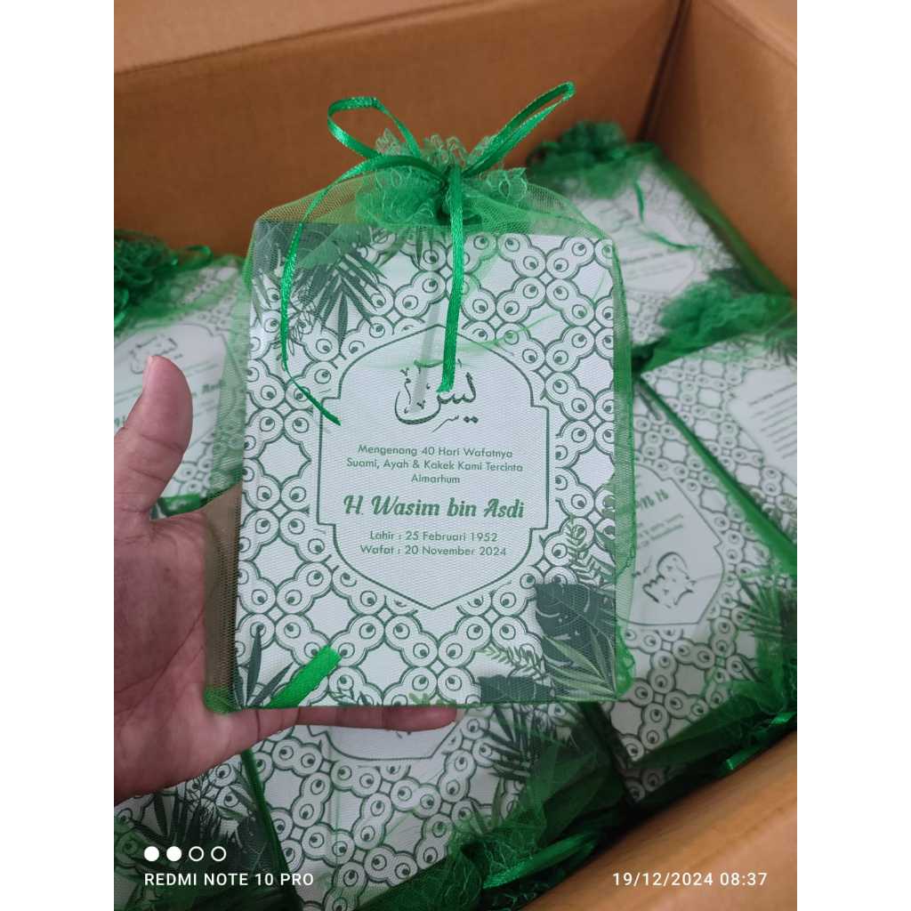 buku yasin hardcover + sarung tile